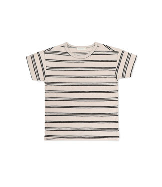 Phil&Phae Oversized tee s/s textured stripes Shell