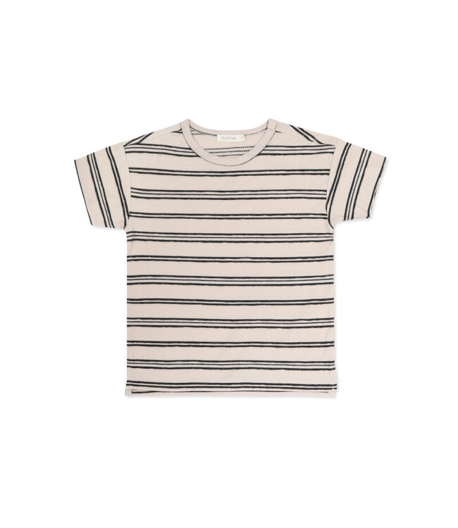 Phil&Phae Oversized tee s/s textured stripes Shell