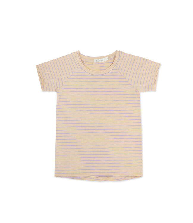 Phil&Phae Raglan tee s/s stripes Pop Lilac