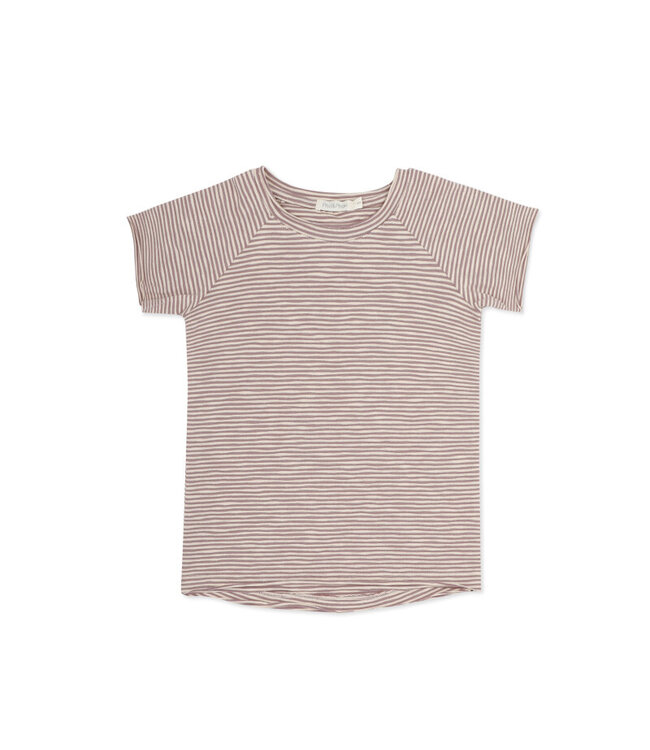 Phil&Phae Raglan tee s/s stripes Soft Amethyst