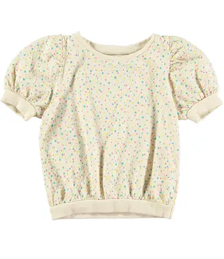 Lötiekids Textured blouse tee Dots  Offwhite