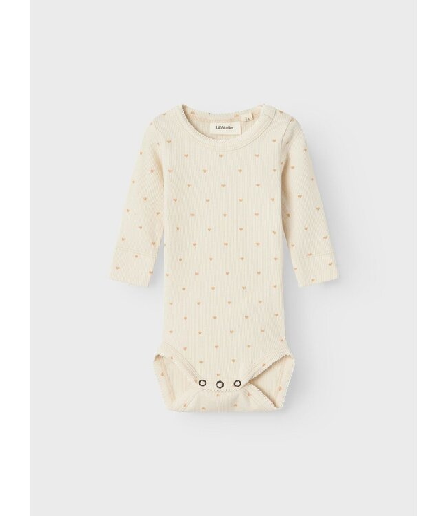 Lil Atelier NBFGAGO LS SLIM BODY Turtledove Heart