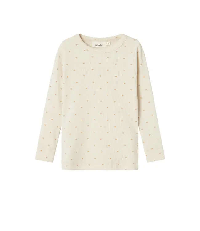 Lil Atelier NMFGAGO LS SLIM TOP Turtledove Heart