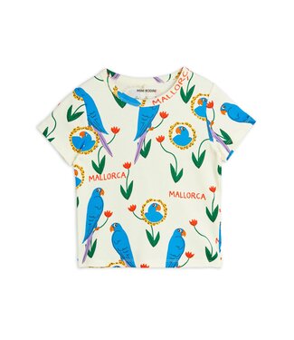 Mini Rodini Parrots aop ss tee