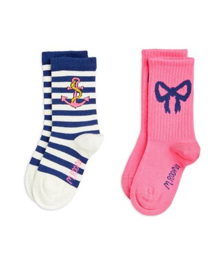 Mini Rodini Bow 2-pack socks