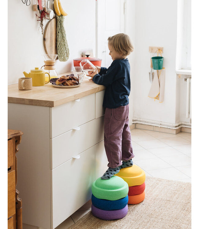 Stapelstein Classic rainbow set 6st