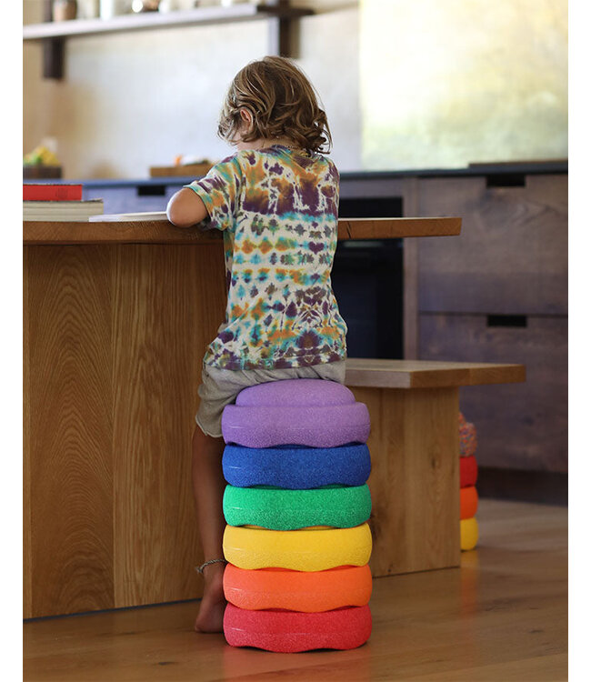 Stapelstein Classic rainbow set 6st