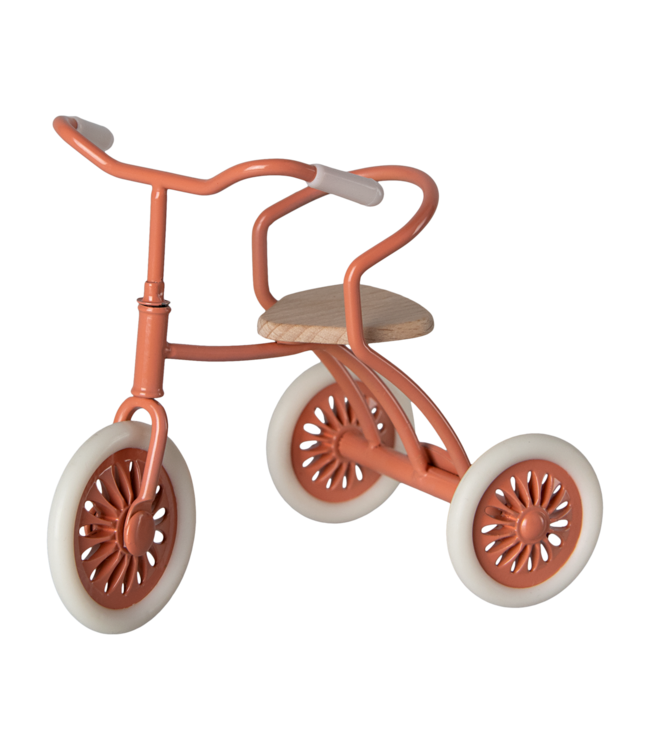 Maileg Abri a tricycle  Mouse - coral