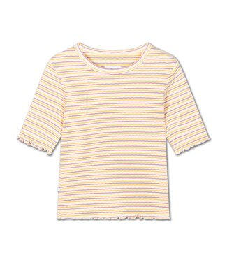 Repose AMS 60. slim tee fine buff orchid stripe