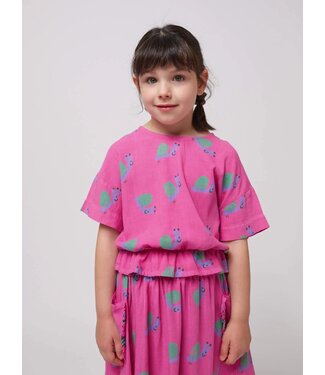Bobo Choses Funny Snail all over woven blouse