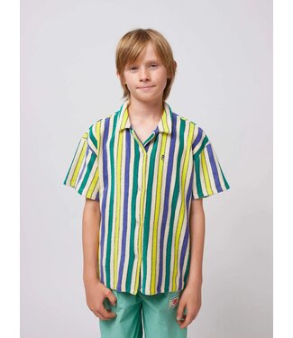 Bobo Choses Multicolor Stripes terry cloth shirt