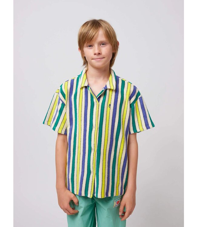 Bobo Choses Multicolor Stripes terry cloth shirt
