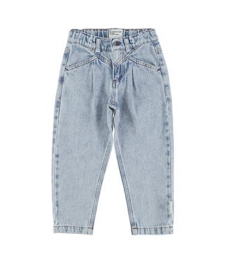 Piupiuchick mom fit trousers | washed blue denim