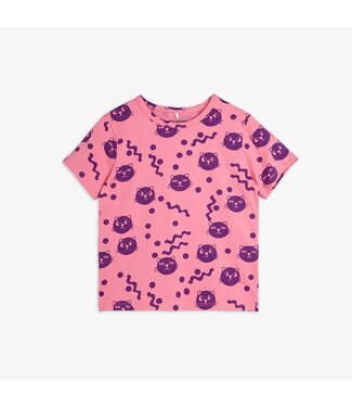 Mini Rodini Squiggly cats aop ss tee