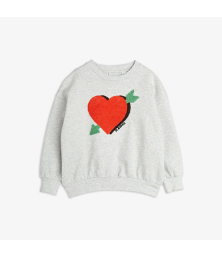 Mini Rodini ARROWED HEART CHENILLE SWEATSHIRT