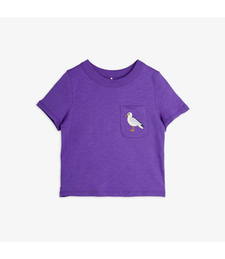 Mini Rodini Seagull emb ss tee Purple