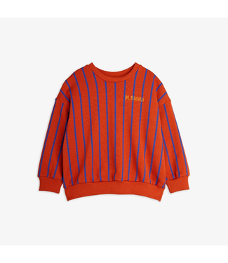 Mini Rodini Vertical stripe aop sweatshirt Red