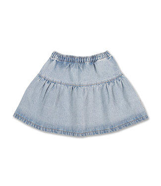 Petit Blush Jeans ruffle skirt light blue