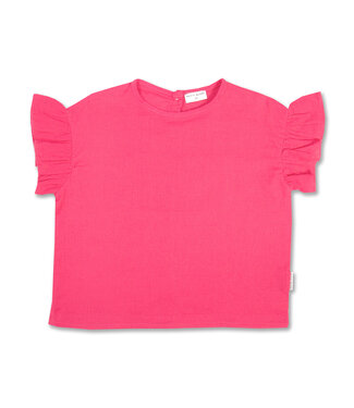 Petit Blush Loua frill blouse Party punch
