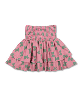 Petit Blush Mini smock skirt Hourglas hearts lila