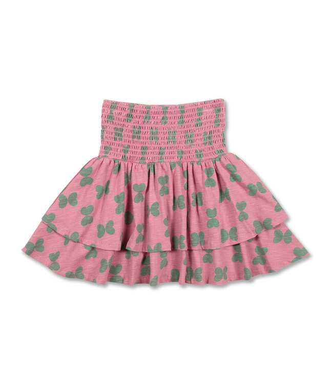 Petit Blush Mini smock skirt Hourglas hearts lila
