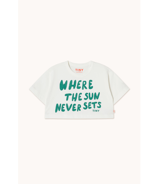 Tiny Cottons THE SUN GRAPHIC CROP TEE off-white