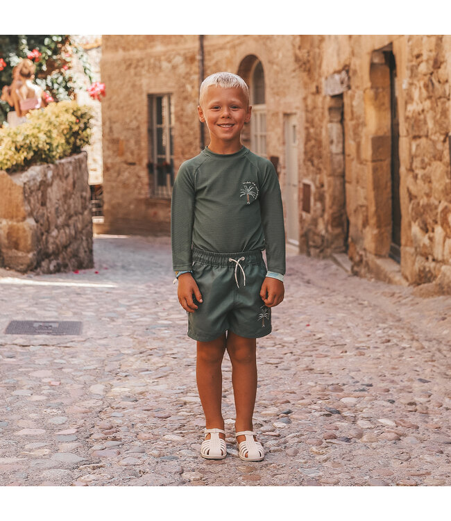 Salted Stories Solid Swim longsleeve Bronze green