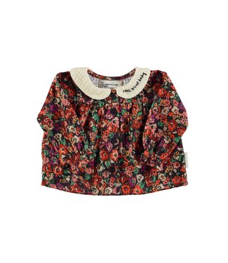 Piupiuchick Peter pan collar blouse | Multicolor flowers B