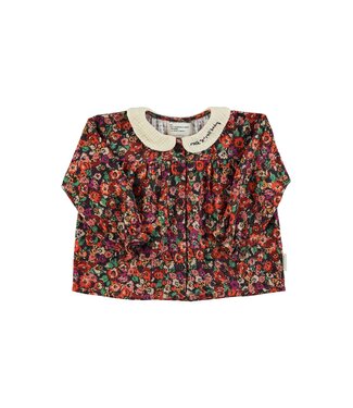 Piupiuchick Peter pan collar blouse | Multicolor flowers