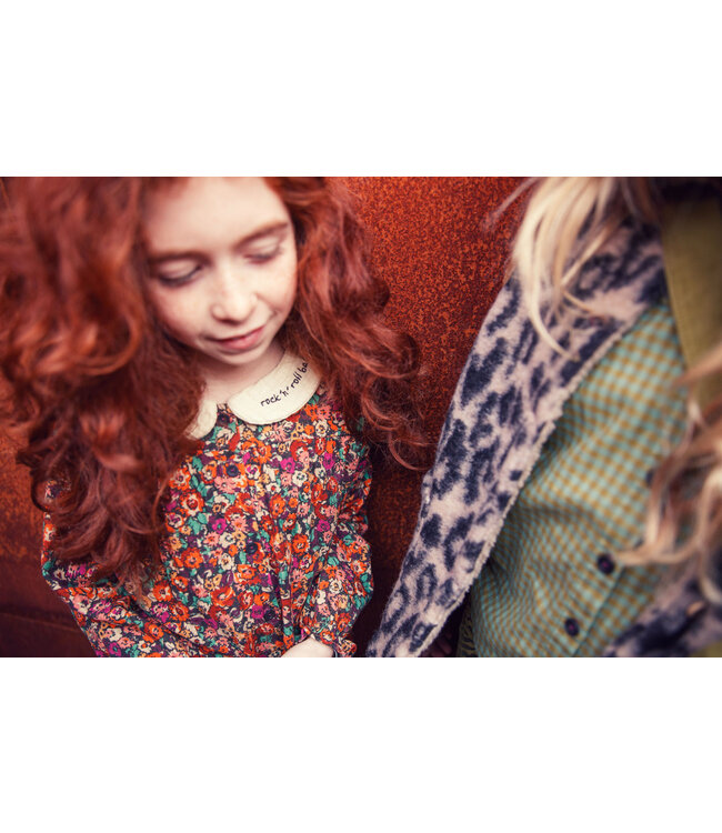 Piupiuchick Peter pan collar blouse | Multicolor flowers