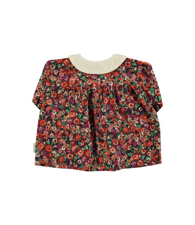 Piupiuchick Peter pan collar blouse | Multicolor flowers