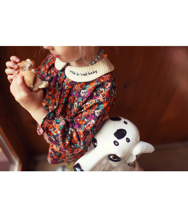 Piupiuchick Peter pan collar blouse | Multicolor flowers