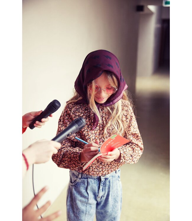 Piupiuchick Blouse | Light pink & brown flowers