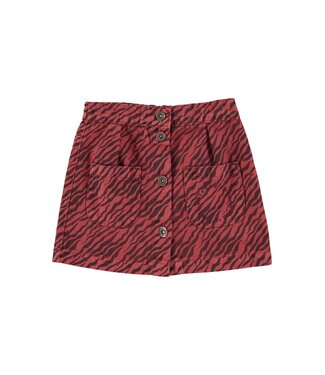 Piupiuchick Short skirt | Bordeaux w/ zebra print