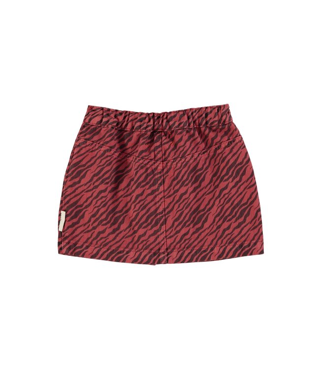 Piupiuchick Short skirt | Bordeaux w/ zebra print