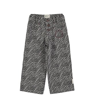 Piupiuchick Flare trousers | Grey w/ zebra print