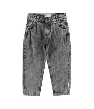 Piupiuchick Mom fit trousers | Washed Black denim