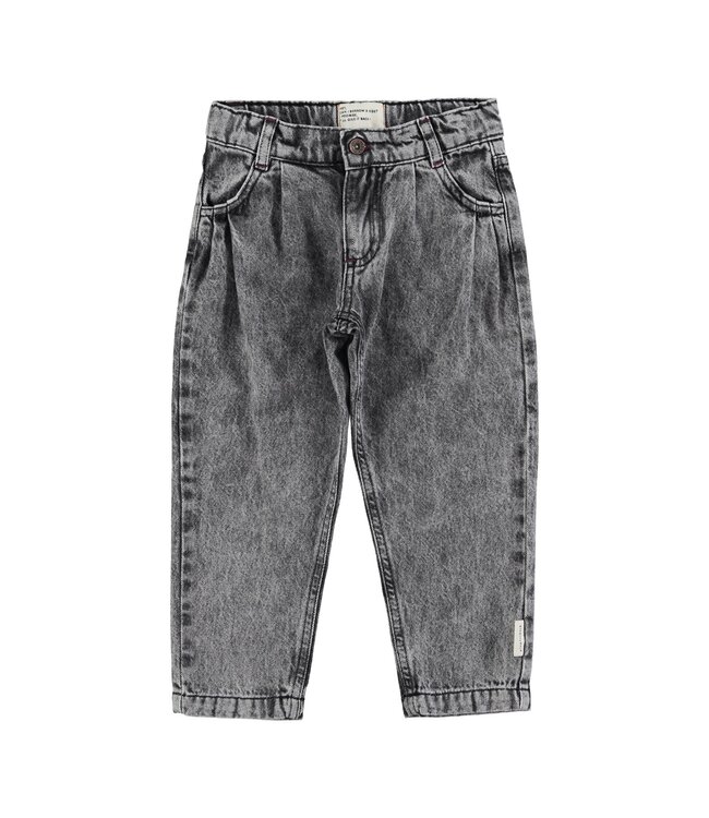Piupiuchick Mom fit trousers | Washed Black denim