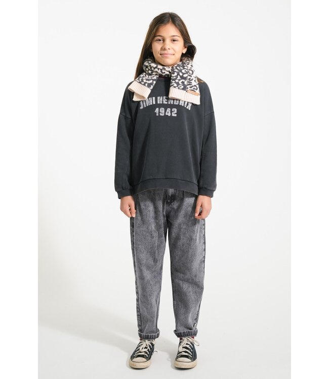 Piupiuchick Mom fit trousers | Washed Black denim