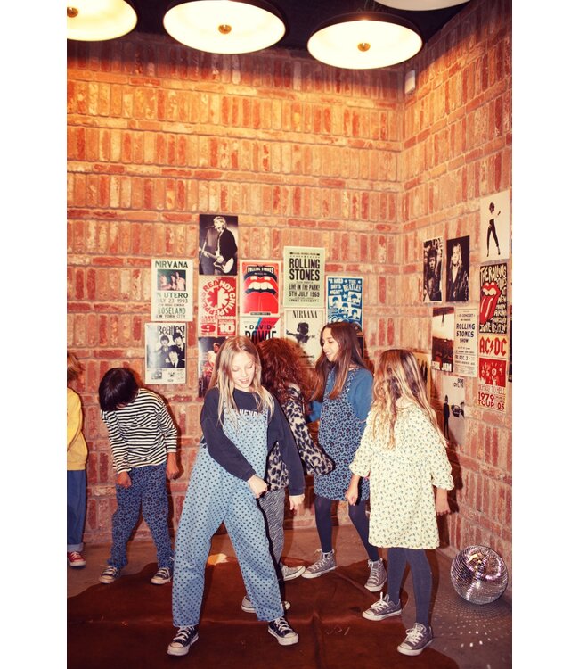 Piupiuchick Unisex trousers | Blue w/ animal print