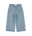 Piupiuchick Flare trousers | Washed blue denim w/ black hearts