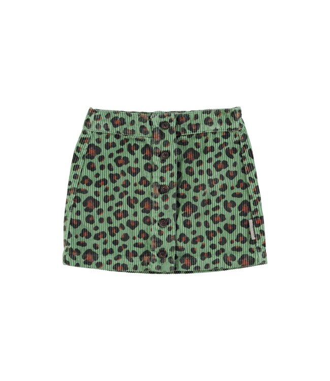 Piupiuchick Short skirt | Green w/ animal print
