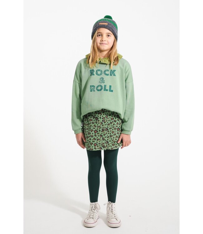 Piupiuchick Short skirt | Green w/ animal print