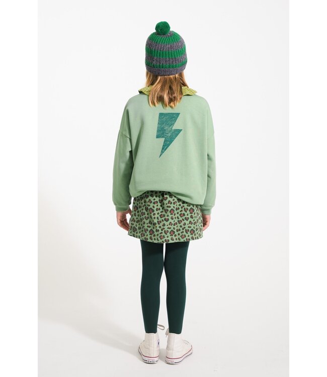 Piupiuchick Short skirt | Green w/ animal print