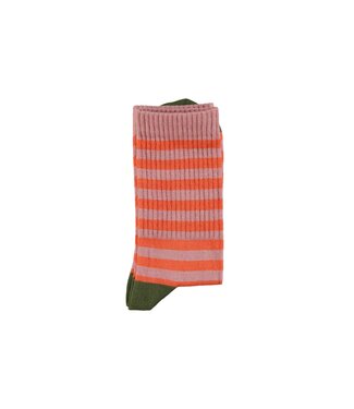 Piupiuchick Socks | Pink & orange stripes