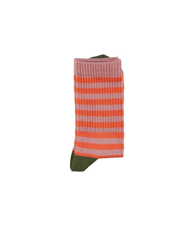 Piupiuchick Socks | Pink & orange stripes