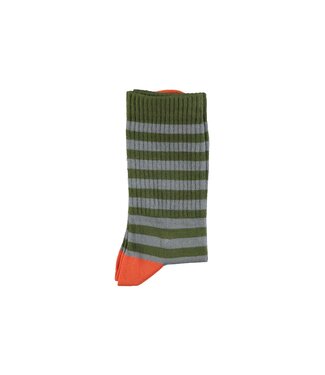 Piupiuchick Short socks | Green & blue stripes