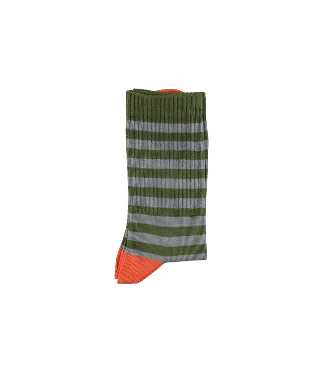 Piupiuchick Short socks | Green & blue stripes