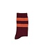 Piupiuchick Socks | Bordeaux w/ orange stripes