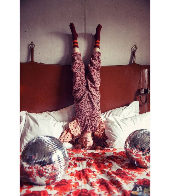 Piupiuchick Socks | Bordeaux w/ orange stripes